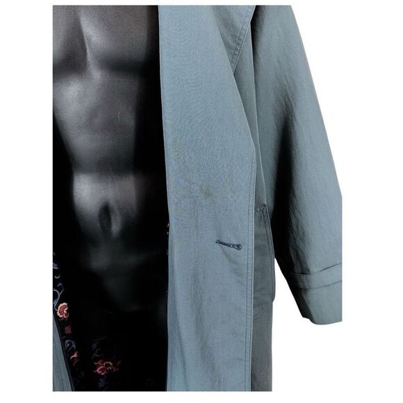 Vintage 80s London Fog Floral-Lined Thinsulate Trench Coat Wn Size12 Reg - Picture 5 of 8
